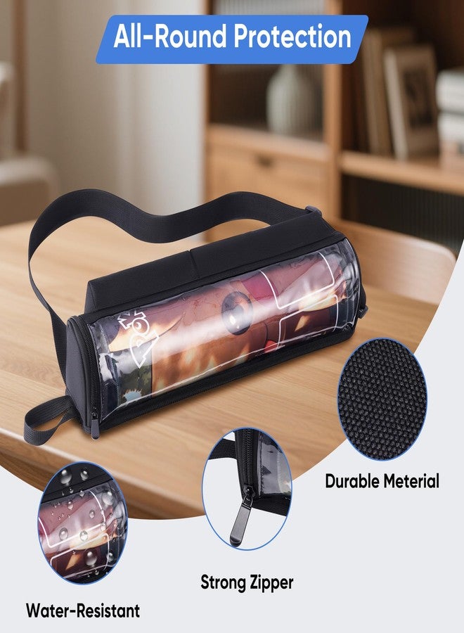 Speqerk Playmat Tube Fits 14'' or 15'' 1 pcs Playmats, Playmat Case Compatible with TCG/MTG Playmats, Playmat Storage Bag Equipped with SeeThrough Window, 2 Zipper Pockets and Adjustable Shoulder Strap - Image 5